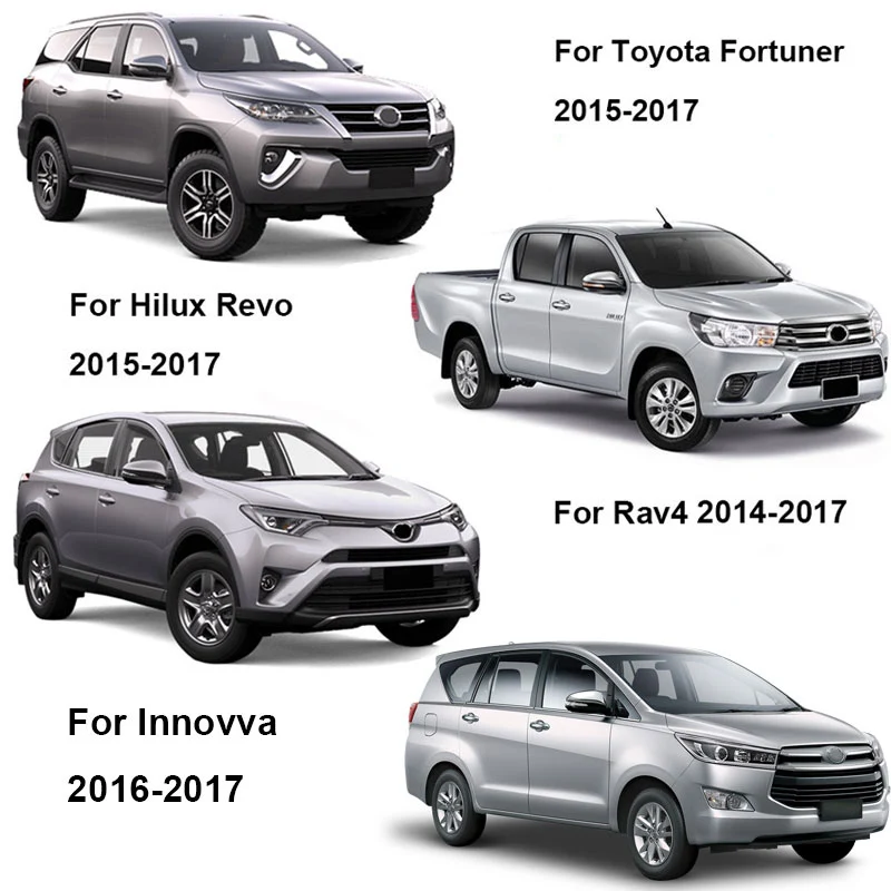Черная крышка ручки двери для toyota fortuner 2018 hilux revo rav4 innova 2016 2017 ABS аксессуары