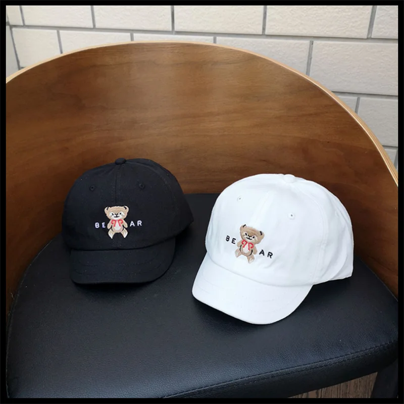 Летняя Ретро Кепка с коротким покрытием мультяшный медведь Softtop универсальная