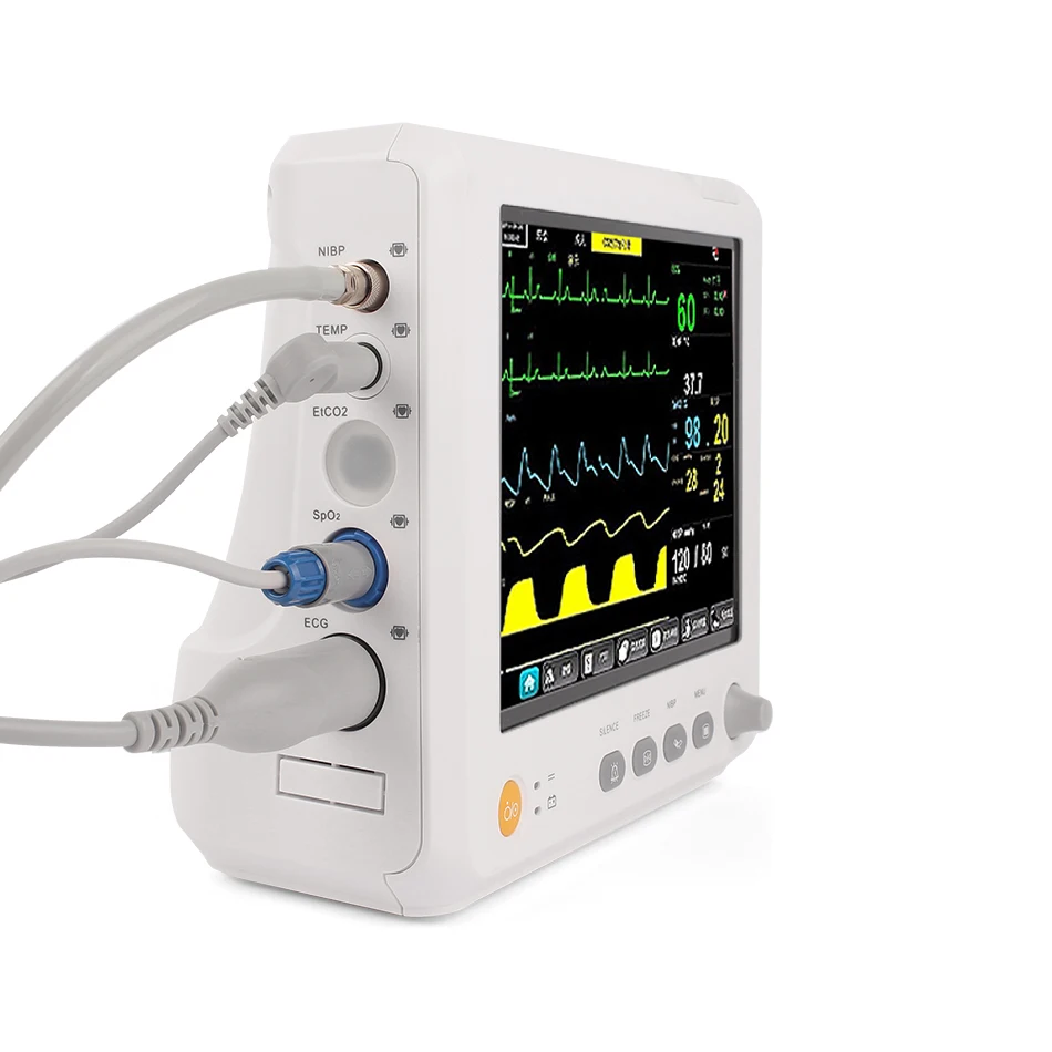 M8 ICU модульный монитор пациента параметры NIBP, Spo2, PR, ECG, RESP, TEMP - Цвет: Without ETCO2
