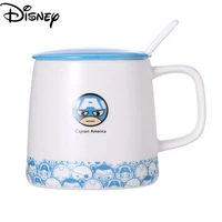 disney exquisite ceramic mug with spoon cartoon anime printing spiderman simple large capacity coffee cup milk cup