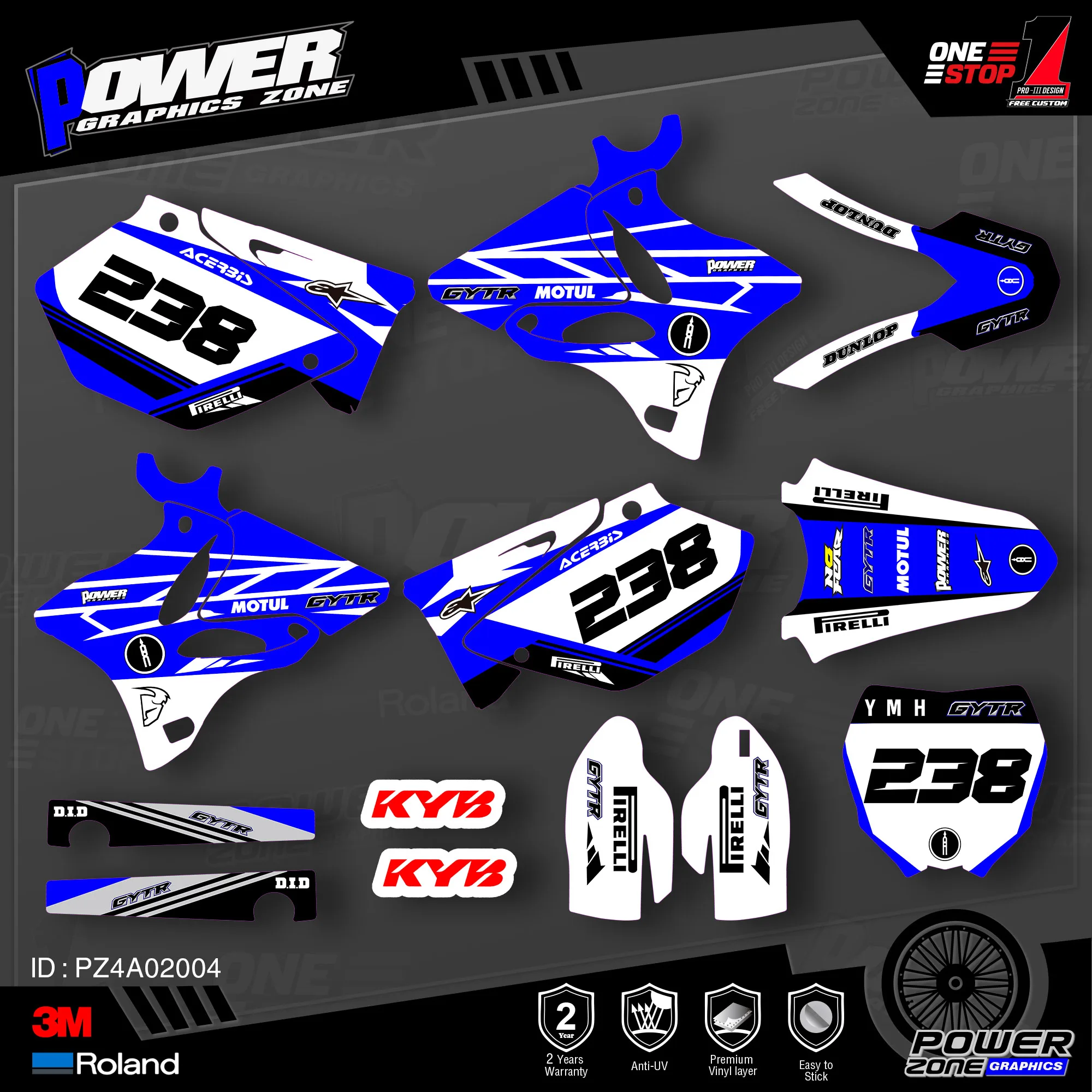 Персонализированные графические фоны PowerZone Team наклейки 3M Набор наклеек для YAMAHA