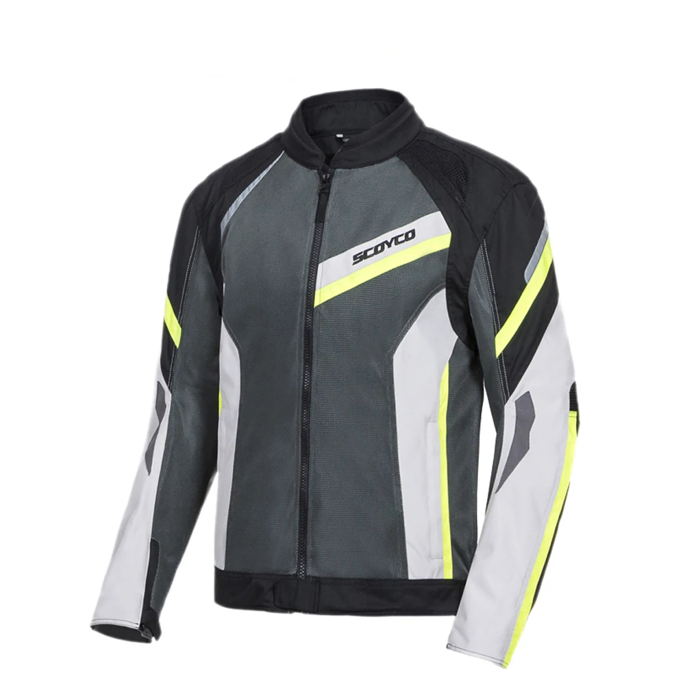 Yellow Jacket SCOYCO мотоциклетная куртка Лето байкерская куртка бронежилет светоотражающий, для мотокросса, гигроскопичный жакет для верховой езды гоночная защита для Для мужчин - Цвет: Yellow Jacket