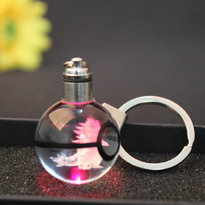Buy Six One Free Arcanine New Shape Customized Image LED Crystal Keychain Ball For Gift | Дом и сад