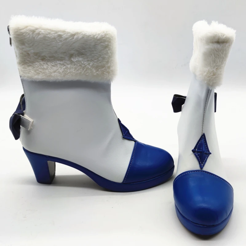 

Vocaloid Snow Miku 2021 Cosplay Boots Woman Anime Cos Shoes