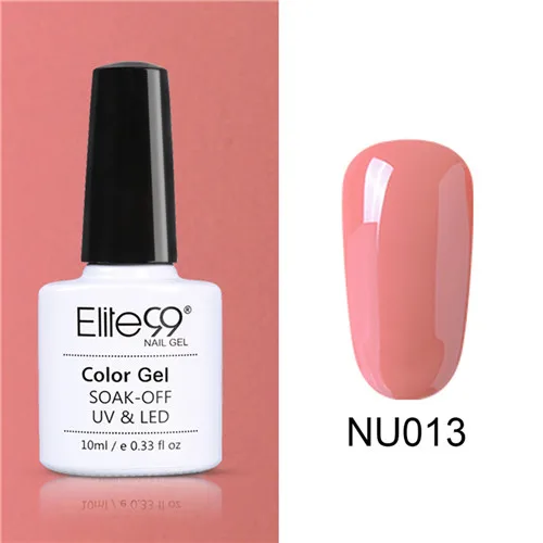 NU013 Elite99 Гель-лак Набор UV Vernis Полупостоянный праймер верхнее покрытие 10 мл телесный гель лак для ногтей, маникюр гель лак PolishesNails - Цвет: NU013