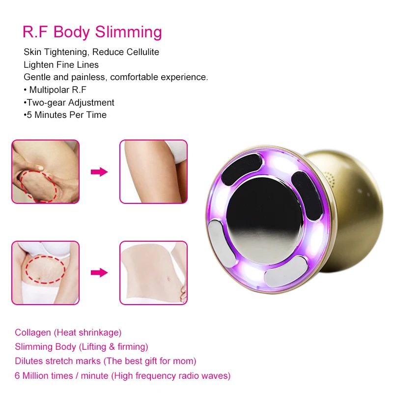 LED RF Ultrasonic Cavitation Radio Frequency EMS Body Slimming Massager Anti Cellulite Massage Fat Burner Weight Loss in Care