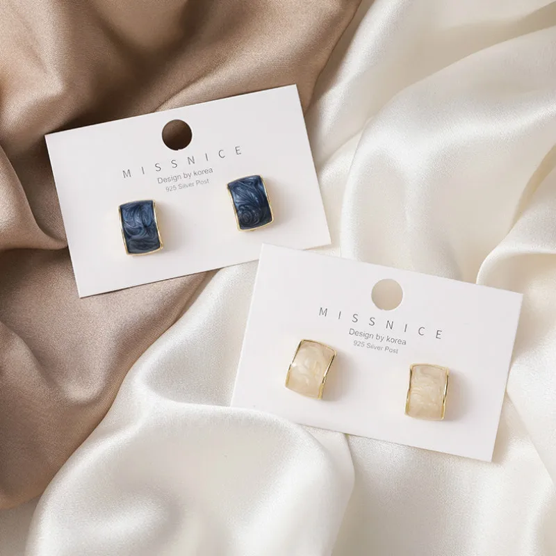 2020 Новинка в Корейском стиле Модное женское геометрическоесапфировое кольцо с