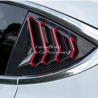 for tesla model 3 2017 2021 car tail triangle blinds louvers cover protector rear door glass window shutter modified accessories