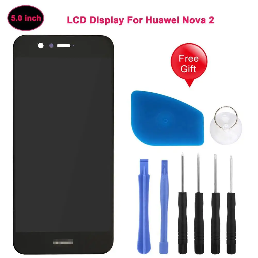 5 оригинальных планшетов для Huawei Nova 2 PIC-AL00 PIC-L09 PIC-L29 PIC-TL00 PIC-LX9 LCD дисплей + сенсорный экран дигитайзер в сборе замена