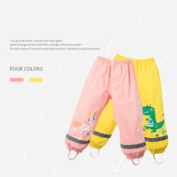 kids rain pants childrens thick waterproof windproof and breathable outdoor rain pants child boys and girls rain pants