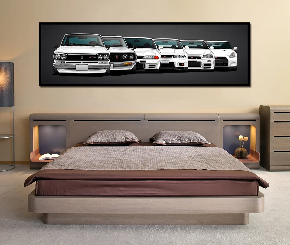 Картина на холсте фотография HD фотообои современные картины Nissan Skyline Gtr