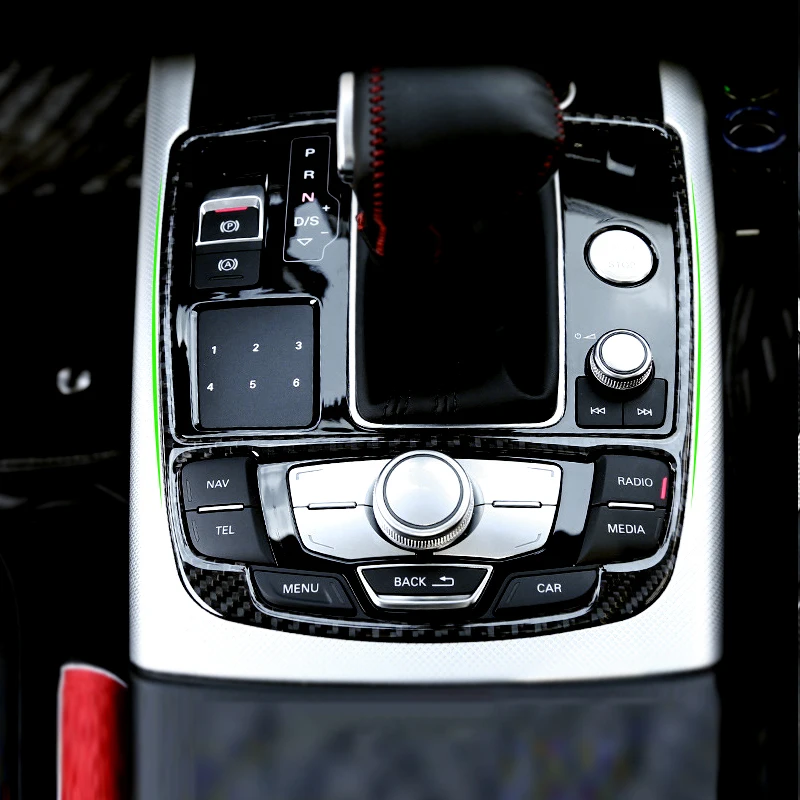 Автомобильный карбоновый рычаг переключения передач рамка/держатель стакана