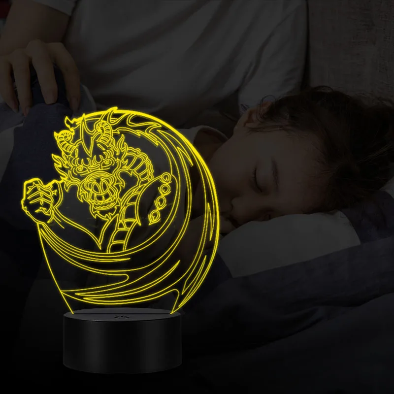 Светодиодный ночсветильник VCity Dragon 3D лампа с USB-зарядкой и сенсорным управлением