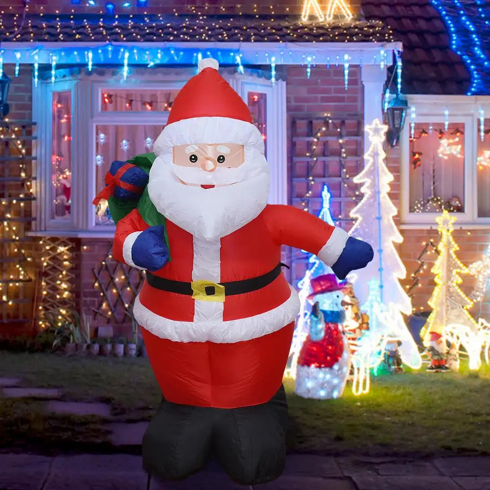 Pap&aacute; Noel inflable con luz LED, decoraci&oacute;n de Navidad para exteriores, patio de casa, decoraci&oacute;n de jard&iacute;n, Navidad, A&ntilde;o Nuevo, 2022-0