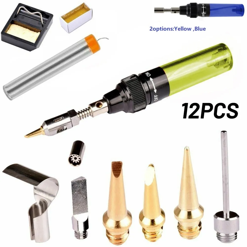 

Blow Gas Welder Gas Soldering Iron MT-100 Portable With Soldering Tips