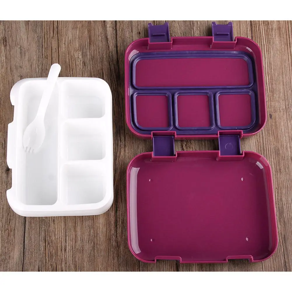 BPA Бесплатный Ланч-бокс для детей с отсеком Microwavable мультфильм Bento коробка Герметичный пищевой контейнер ланчбокс для пикника коробка