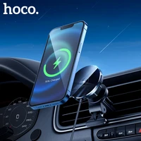 HOCO 2in1 Magnetic Wireless Car Charger Mount for iPhone Pro Max 15W Magnetic Fast Charging Airvent Car Phone Holder
