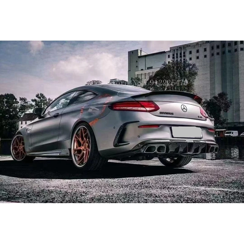 Задний спойлер на крышу из углеродного волокна для Mercedes Benz W205 Coupe 2015-2017 C63 AMG C200 C250