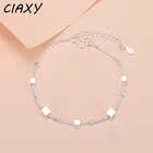 Женский браслет из серебра 925 пробы с квадратными бусинами