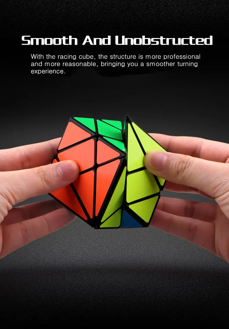 Новинка, Qiyi Axis Cube, без наклеек или с черными сменами, неправильная головоломка Jingang 3x3, волшебный кубик странной формы, детская игрушка для соревнований