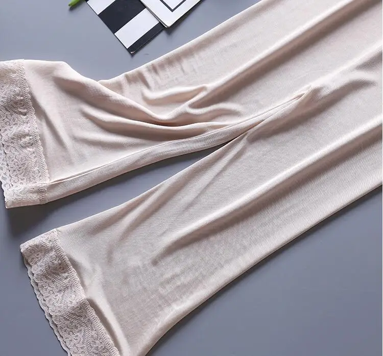 Women's 50% Silk 50% Viscose 20" Length Lace Petti Pants Half Slip Shorts leggings underpants Panties underwear  TG363 images - 6