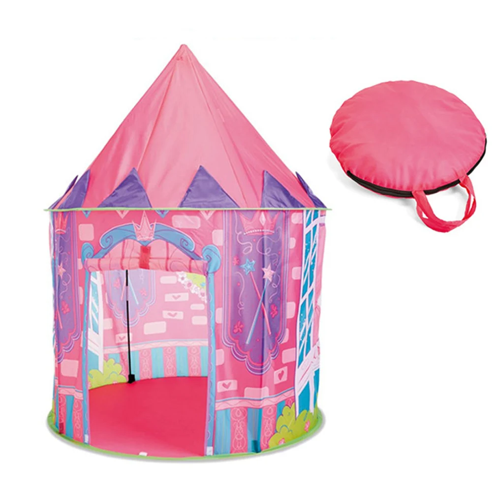 Розовая принцесса детская складная палатка для кемпинга Пляжная с сумочкой