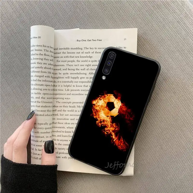 

Football Soccer ball cool Phone Cases For Samsung galaxy S note 7 8 9 10 20 fe edge A 6 10 20 30 50 51 70 lite plus Soft Funda