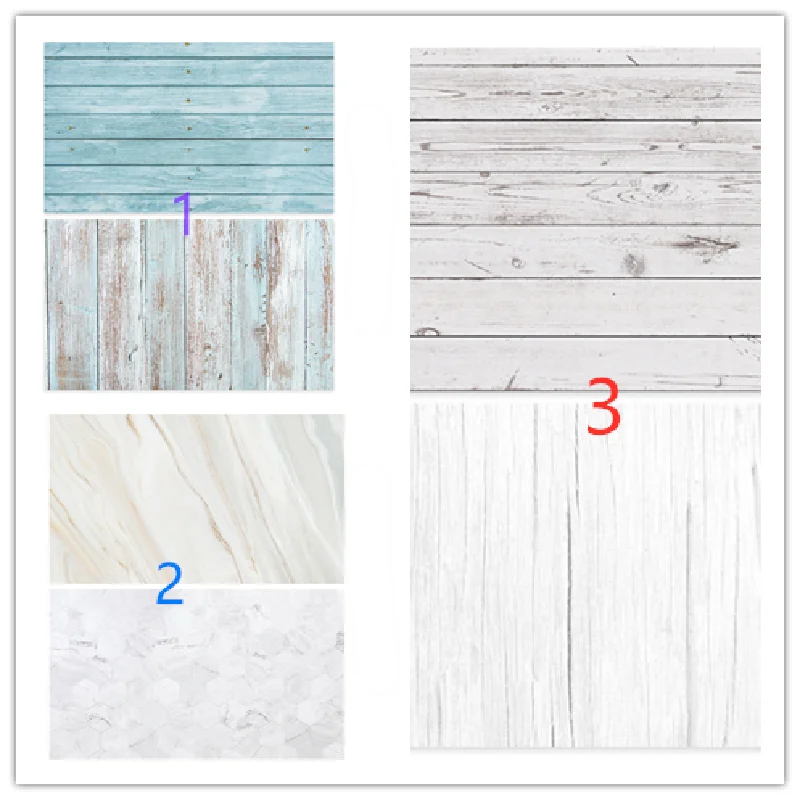 

57x87cm 3PCS ins Photo Backgrounds 2 Sides Different Style PVC Morandi Paper 6 Printing For Photography Desktop Food Drink