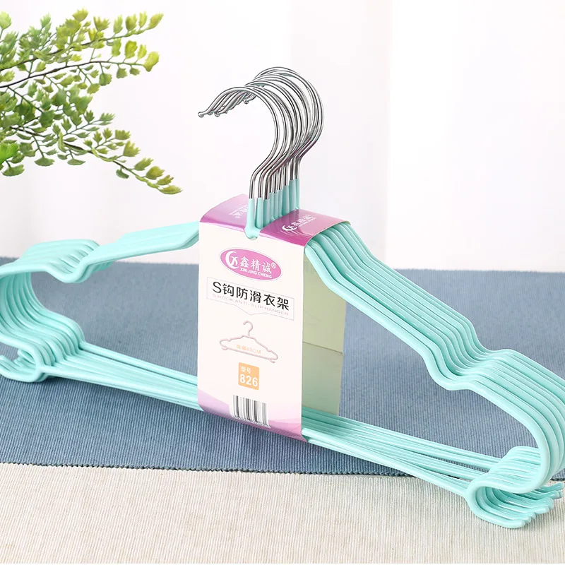 Household Wet And Dry Dual Purpose Clothes Rack Adult Seemless Anti-slip PVC Coated Hanger Rough Windproof Clothes Rack Wholesal
