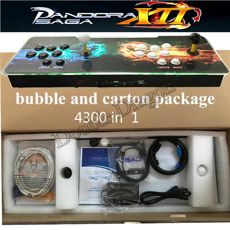 

Pandora Box 3D аркадная коробка консоль 4300 игр с 50 * 3D играми Ретро Джойстик контроллер Кнопка и наклейка Настройка