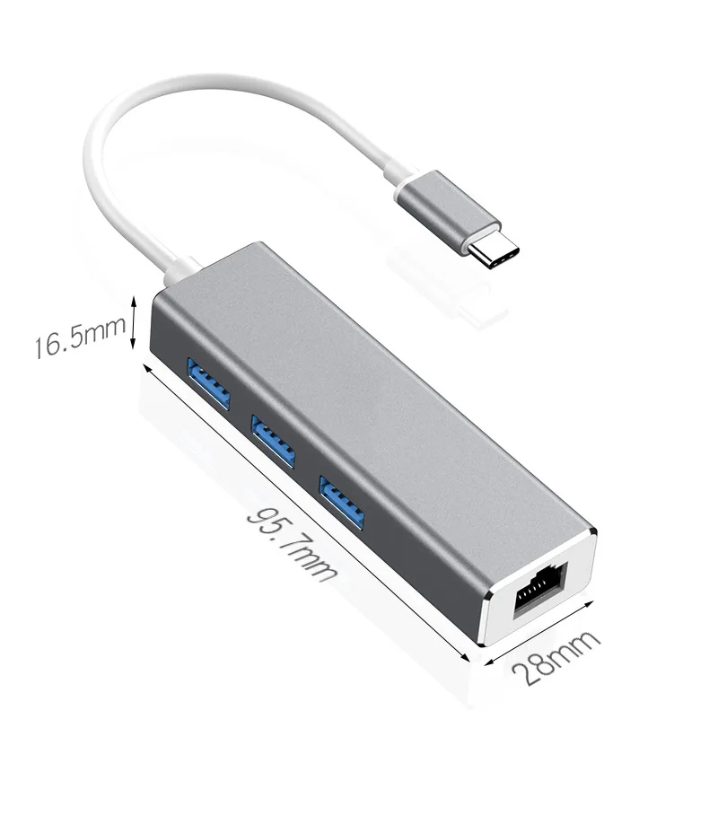 USB 3 0 концентратор типа c для Ethernet сетевой адаптер 1000 Мбит/с RJ45 usb-c с usb портами