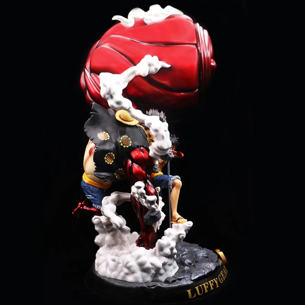 Bestellen Ein Stück GK Affe D Luffy Anime Action Figure Modell 52cm Getriebe 4 Schlacht Szene Statue Sammlung Spielzeug Desktop Dekoration