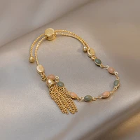 pink dripping oil bracelet french retro bracelet korean fashion temperament simple bracelet mother gift bracelet for women