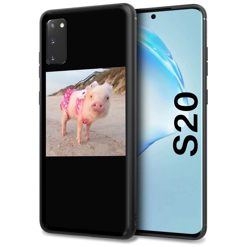 Couples Cute Pink Pet Pig Case for Samsung Galaxy A5 A6 A9 M11 M21 M31 S21 S21S S30 Plus Ultra M51 A02 A12 A32 A52 A72 F62 M62 | Мобильные