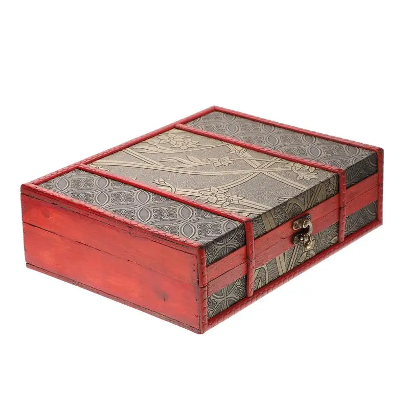 

1Pc Retro Ancient Box Books Receive Box Jewelry Certificate Container for Home