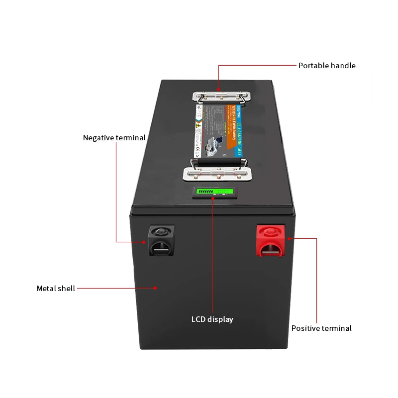 Литий-железо-фосфатный Аккумулятор LifePo4 с Bluetooth для хранения солнечной энергии и