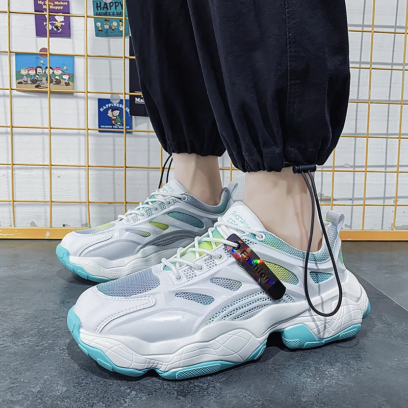 

2021 Different Colors Training Shoes for Men Mesh Breathable Man Walking Jogging Shoe Four Seasons Lace Up Athletic Mens Sneaker