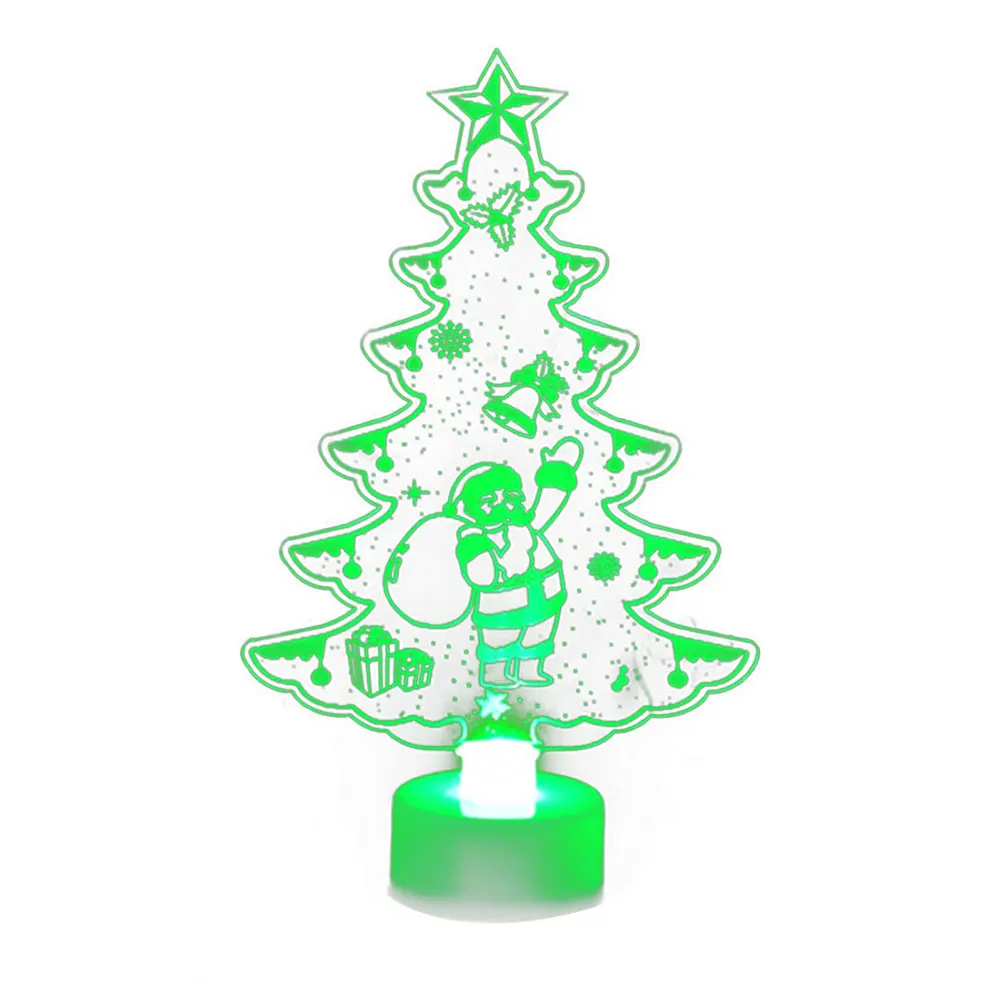 

1PC Acrylic Christmas Night Light Tree Snowman Santa Claus Ornaments Christmas Decorations For Home Accessories New Year