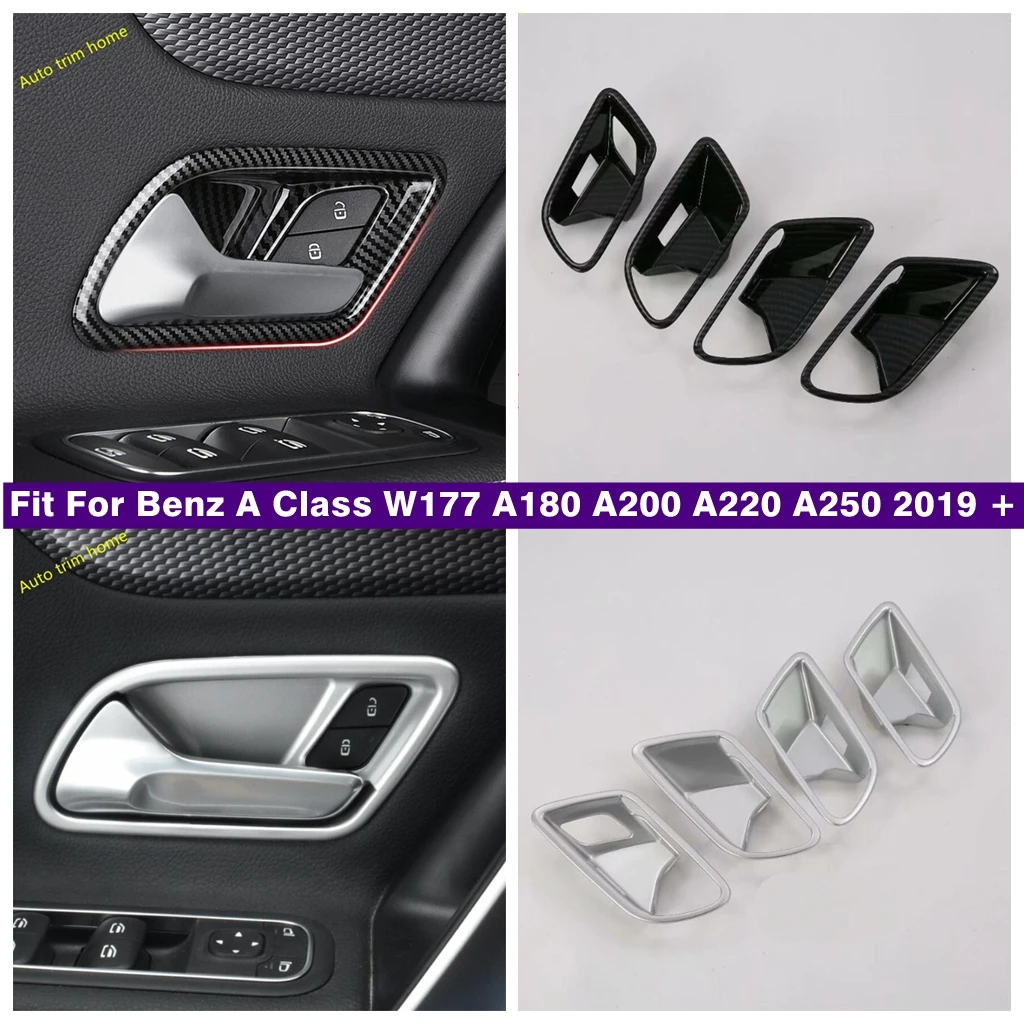 

Accessories Inner Door Handle Bowl Cover Trim For Mercedes Benz A Class W177 A180 A200 A220 A250 2019 - 2021 Carbon Fiber Look