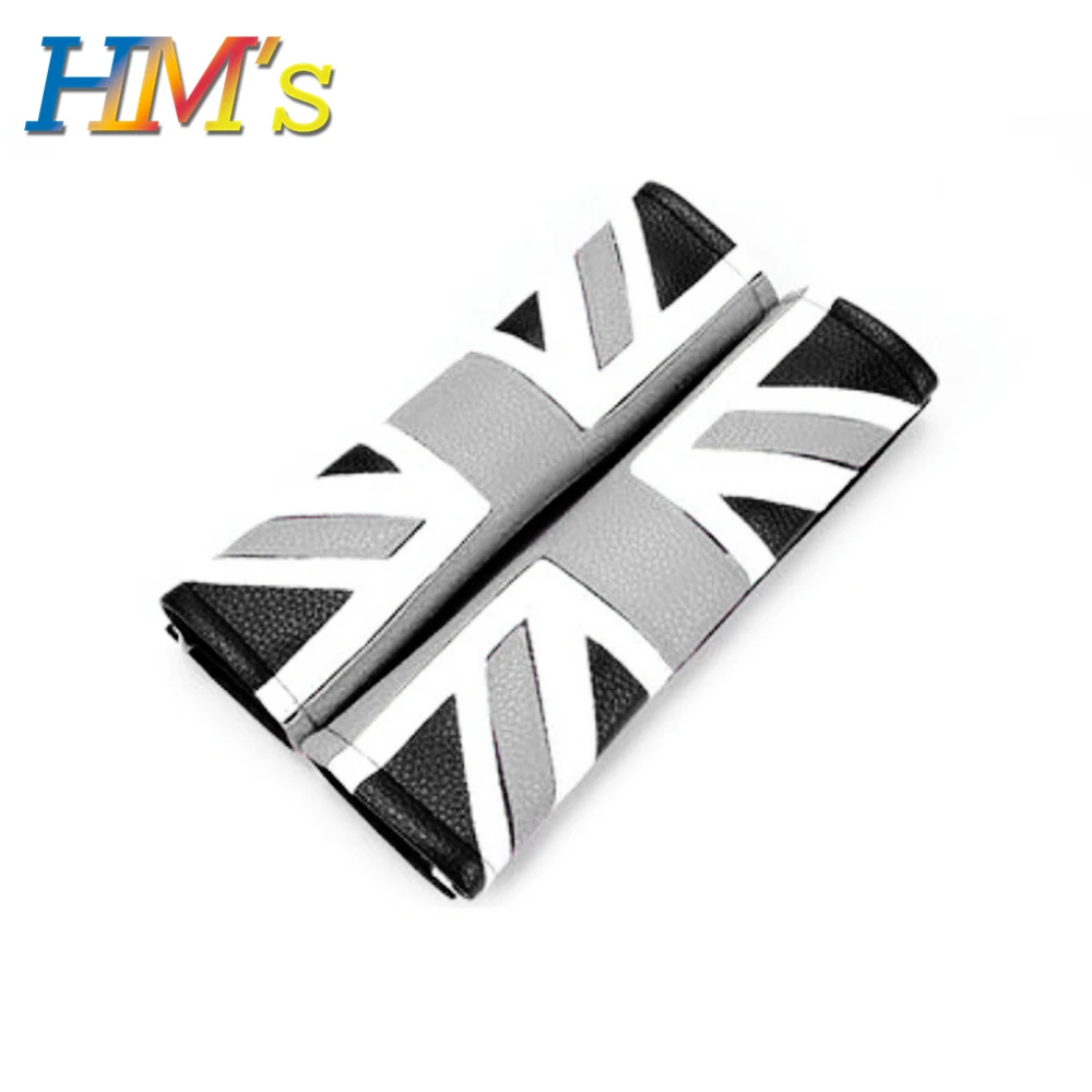 Grey Union Jack For Mini Cooper R56 F56 F55 Car Seat Belts Covers Padding for Countryman R60 F60 for Mini Clubman F54 R55 Seat Belt Protective - Название цвета: Grey Union Jack