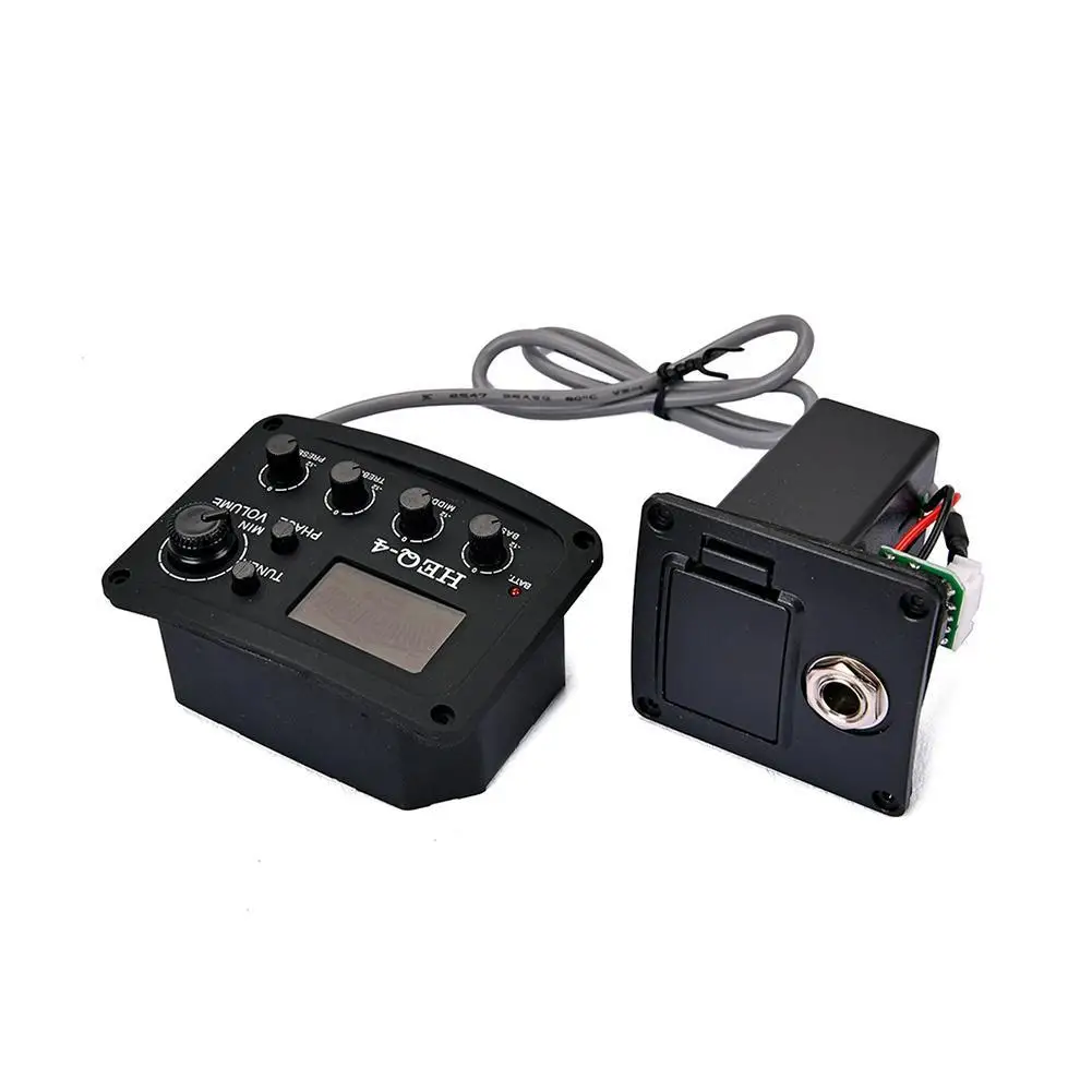 

Professional 4 Band Acoustic Guitar EQ Equalizer Preamp Amplifier Piezo Pickup Guitar Accessories Instrument