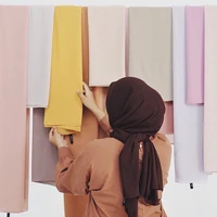 malaysian premium chiffon scarf wrap plainsolid color muslim women hijab headscarf summer islamic long shawl pashmina 175x70cm