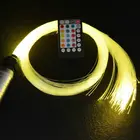 Светодиодный потолочный светильник с дистанционным управлением, 12 В, 6 Вт, RGB, светодиодсветодиодный звезда из оптоволокна сделай сам, источник освесветильник двигателя, установка для освещения автомобиля + комплект кабеля 3 м, 0,75 мм