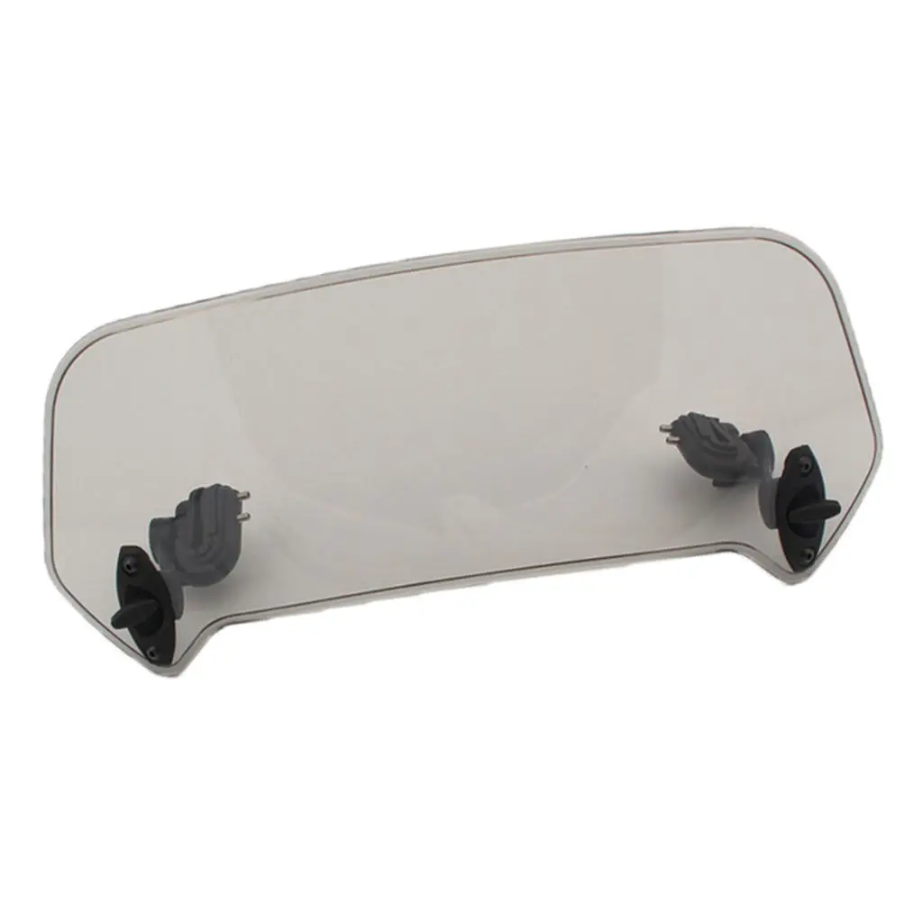

360mm Motorcycle Windshield Extension Spoiler Air Wind Deflector Windscreen Wind Cold Protector Rain Guards, Smoke