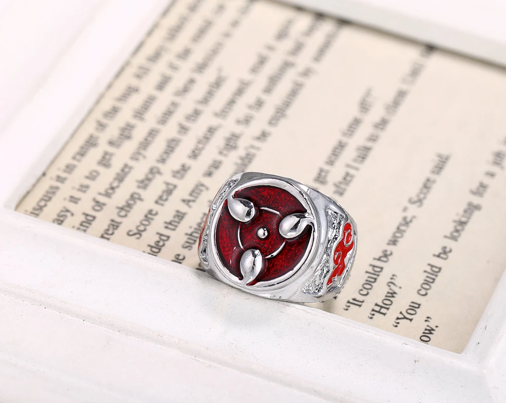 

Joyas MS dibujos animados Anime de Ninja. Sharingan anillos Metal calidad regalo de la