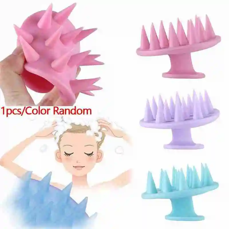 

Household Silicone Hair Comb Massage The Scalp Protect Hair Comb Shampoo Tools Massage Hair Care O6B7