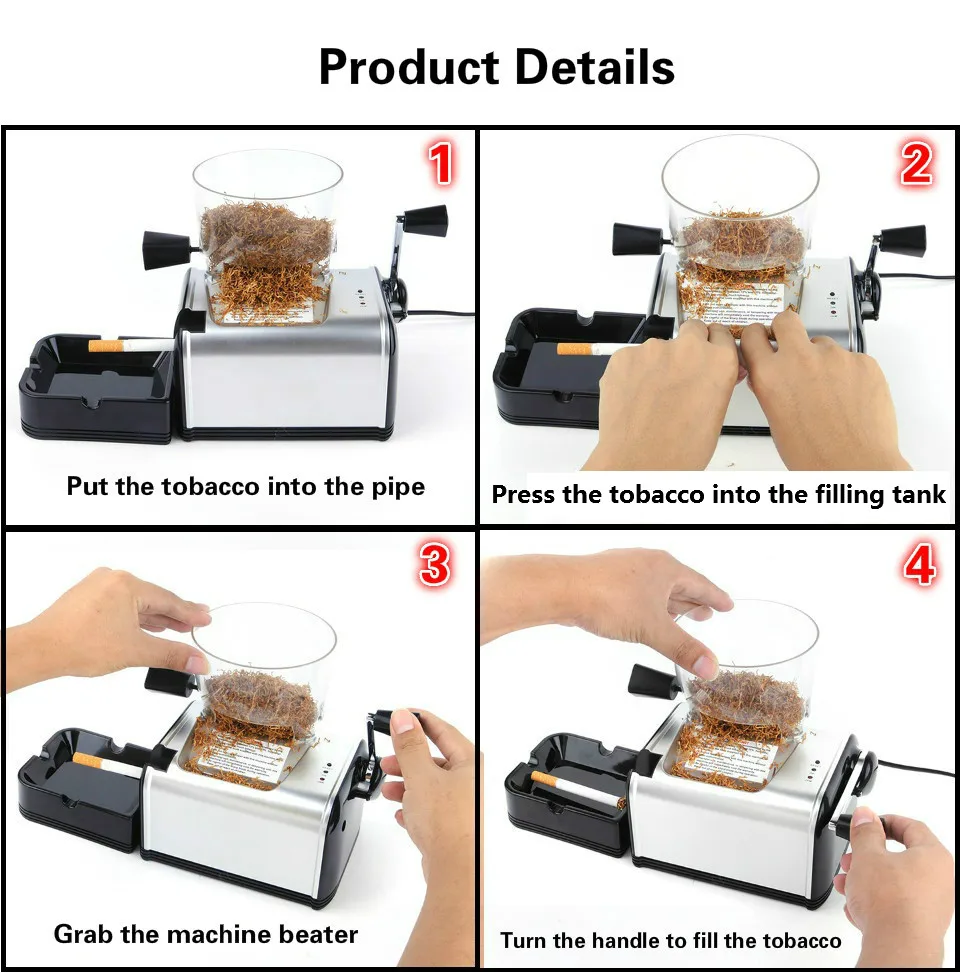 

8mm Electric Cigarette Making Machine Filling Machine DIY Electronic Products Rolling Men's Gift Cigarette Tube Accessories Tool