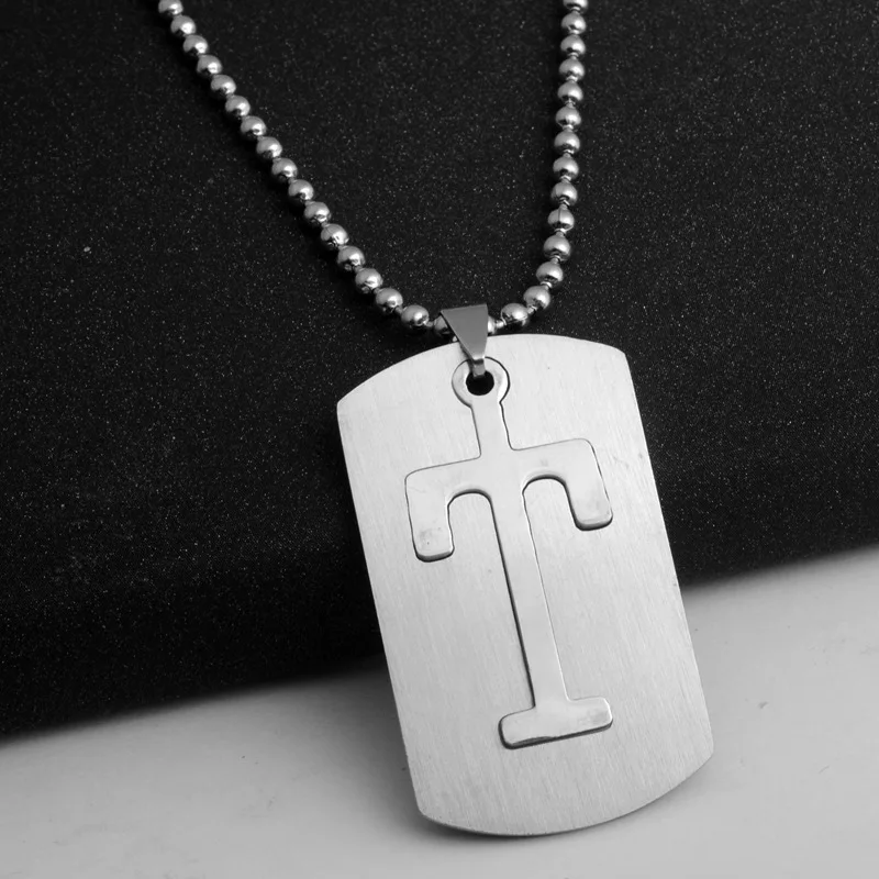 

English initial letter T name symbol necklace detachable double layer text stainless steel English alphabet Family gifts jewelry