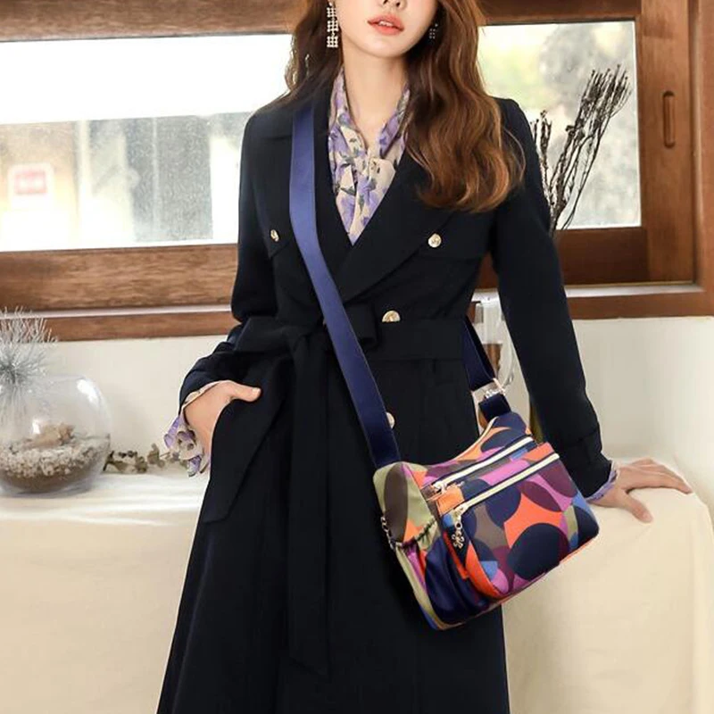 

Fashion Women Mam Bag Small Shoulder Bag High Quatily Oxford cloth Messenger Crossbody Bags Multi-pocket Purse Handbag