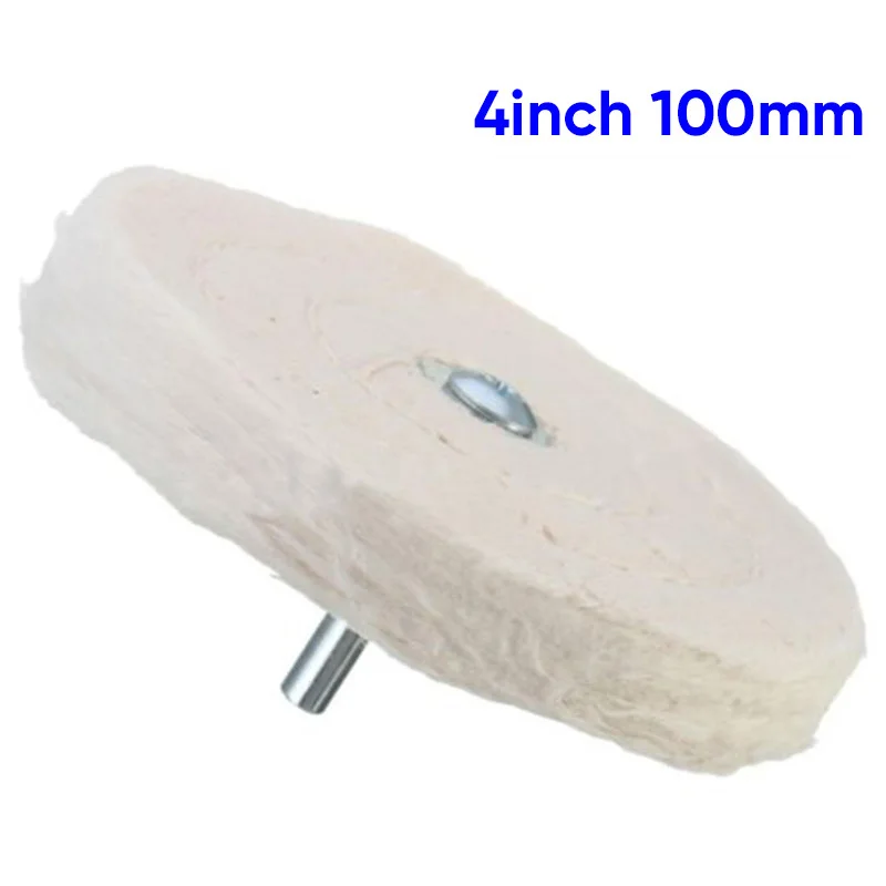 

4 Cotton White Jewelry Polishing Buffing Wheel Wool Felt Polisher Disc Pad Use